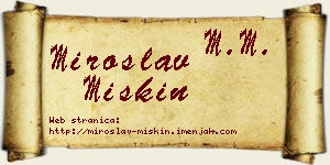 Miroslav Miskin vizit kartica